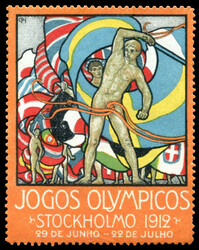 SWEDEN 1912 Stockholm Olympic Games no postal value souvenir stamp