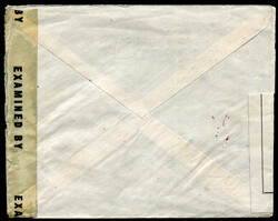 TURKEY 1944 Cover from Istanbul to USA, franked with 6 stamps, with ...