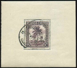 RUANDA-URUNDI Blocs MESSAGES 25c. lilas et 5Fr. orange avec ...