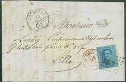 N°15B - Médaillon 20 centimes bleu, bien centré avec 'impression ...