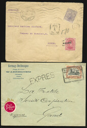 Petit ensemble de 9 lettres de l'Emission 1915 avec destination ...