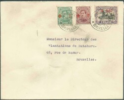 N°152/153-155/157 sur 2 belles lettres de la série CROIX-ROUGE 1918 ...