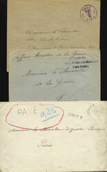 TB ensemble de 7 documents avec griffes ou cachets de fortunes ...