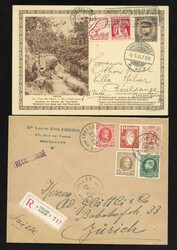 TB ensemble de 12 lettres affranchies de timbres-pub (1931/1943) y/ 2 ...