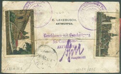 OC N°2-3-7 obl. dc ANTWERPEN 1 30.10.15 sur enveloppe recommandée ...