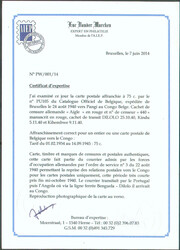 BELGIQUE PU 105 (tp 480) obl. sc BRUXELLES 1 sur carte du ...