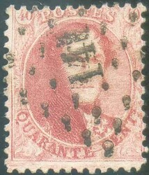 N°16A V2 - Médaillon 40 centimes carmin-rose, pos. 300 avec ...