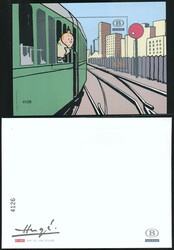 TRV BL12 TINTIN numéroté 4126 dans son enveloppe, xx. COB. 150 ...