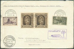 SAAR S129Aa N°102(2)-116-119 cancelled cds SAARBRÜCKEN 2 16.9.31 on ...