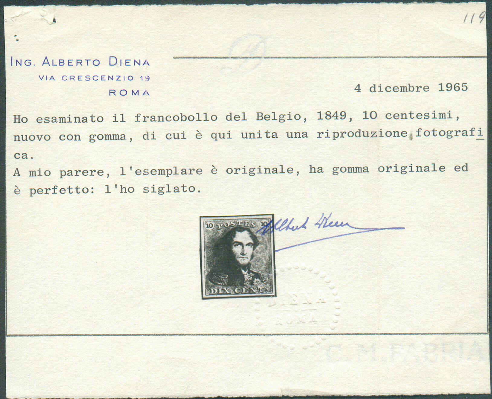 Image 1 for lot number 1 for Olivier Simons Philately - 126th Auction