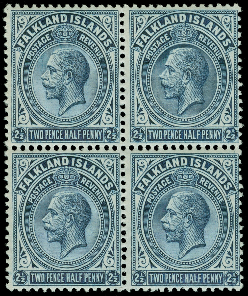 44a (76 var footnoted, formerly 76c) 1929 2½d Prussian blue K George ...