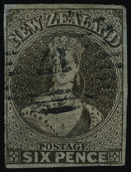 24 (85) 1862 6d black-brown Q Victoria on pelure paper, unwmkd, ...