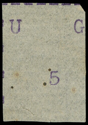 35 (35) 1895 5c violet Missionary typewritten, narrow letters and ...