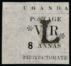 58a (74a) 1896 8a black Type-set, handstamped "L" (local overprint), ...
