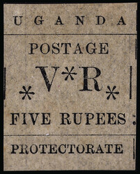 61-68 (54-61) 1896 1a-5R black Type-set without overprint, unwmkd, ...