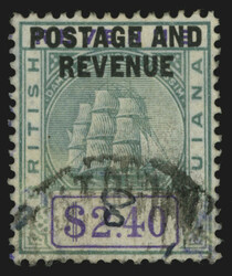 171 (251) 1905 $2.40 green and violet Seal of the Colony overprinted ...