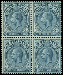 44a (76 var footnoted, formerly 76c) 1929 2½d Prussian blue K George ...
