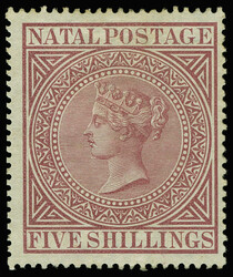 56 (71) 1882 5' maroon Q Victoria, wmkd CC (sideways), perf 14, ...
