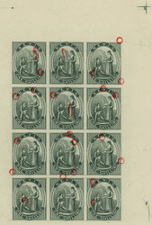 5-8 var (5-8 var) 1931 (July) 1d-1' Plate proofs of the panes of 12 ...