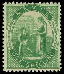 11 (14) 1876 1' yellow-green Medicinal Spring, engraved on unwmkd ...