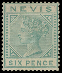 28 (32) 1883 6d green Q Victoria, wmkd CA, perf 14, only 1020 ptd (a ...