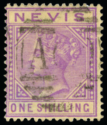 30 (34) 1890 1' pale violet Q Victoria, wmkd CA, perf 14, rare used ...