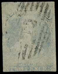 22 (83) 1862 2d pale ultramarine Q Victoria on pelure paper, unwmkd, ...