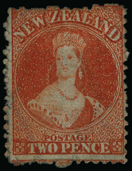 50 (142) 1873 2d vermilion Q Victoria, wmkd Lozenges, perf 12½, ...