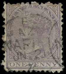 57 (178) 1875 1d deep lilac Q Victoria, wmkd Large Star, perf 12½, ...