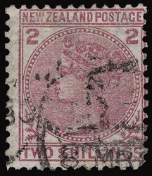 59 (185) 1878 2' deep rose Q Victoria, wmkd NZ and Small Star Wide ...