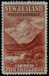 70-83 (246-59) 1898 ½d-5' Mt. Cook Pictorials, unwmkd, perf 12 to 16 ...