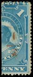 49 var (58) 1894 ½d on half of 1d pale blue Q Victoria Opobo ...