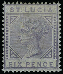 34 (35) 1886 6d lilac Q Victoria, wmkd CA, Sc Die A (SG Die I), perf ...
