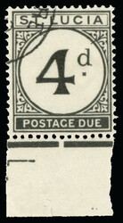 J5 (D5) 1847 4d black Postage Due, wmkd Script CA, perf 14, scarce ...