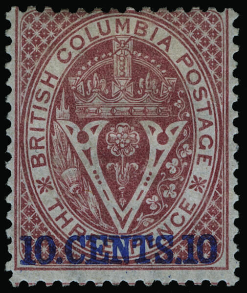 Lot 225 - Canada / British Columbia and Vancouver Island - COLONIAL STAMP CO. British Colony Public Auction # 143 - Day 1 Lot 225 - Canada / British Columbia and Vancouver Island - COLONIAL STAMP CO. British Colony Public Auction # 143 - Day 1