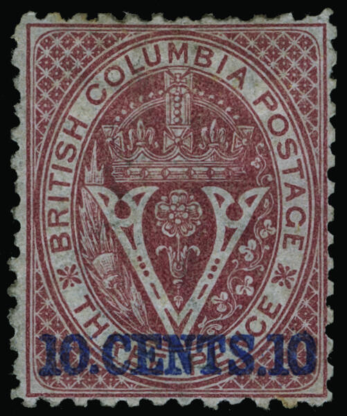 Lot 227 - Canada / British Columbia and Vancouver Island - COLONIAL STAMP CO. British Colony Public Auction # 143 - Day 1 Lot 227 - Canada / British Columbia and Vancouver Island - COLONIAL STAMP CO. British Colony Public Auction # 143 - Day 1