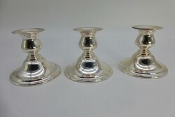3 kleine einflammige Silberleuchter, deutsch, Silber 925, Fuß ...