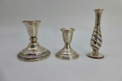 2 Kerzenleuchter, einflammig, Silber 925, h. 7/9cm und kleine ...