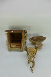 3 Holzkonsolen des 18./19.Jh., eine Konsole bez. "St. Jospeh" (21cm x ...