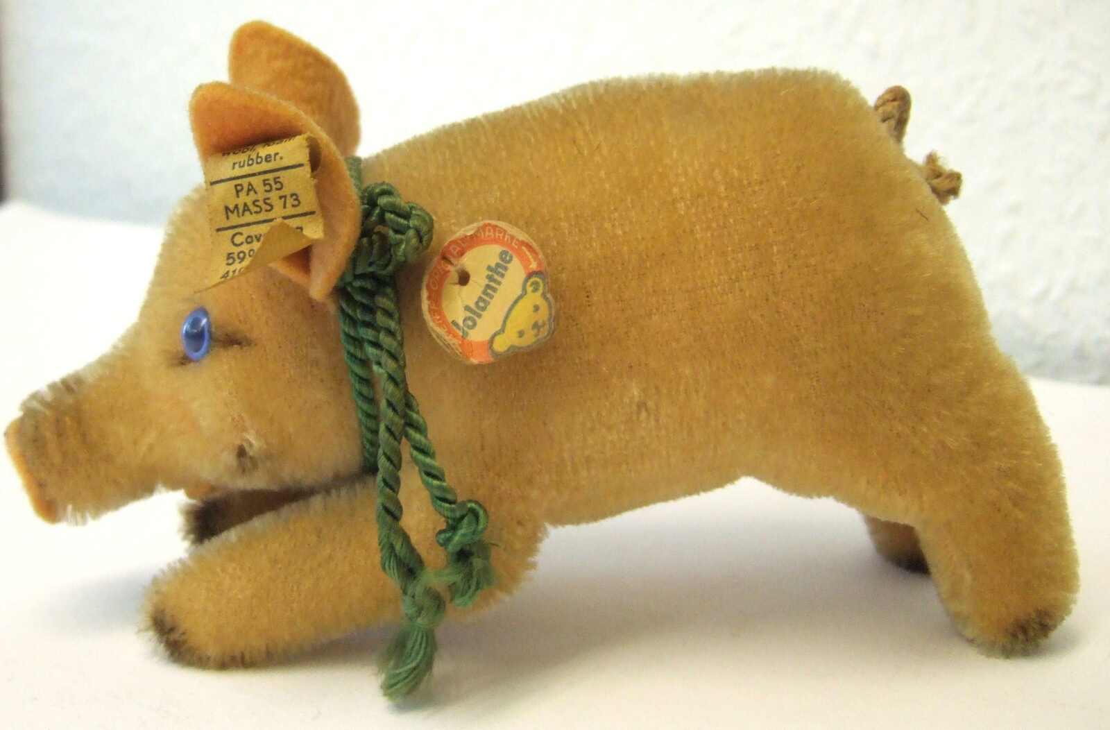 Steiff-Jolanthe 1968-1977, Original Steiff-Schwein "Jolanthe", Mohair ...