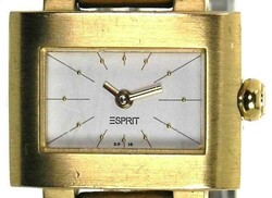 Esprit-Designer-Damen-Armbanduhr, rechteckig gehaltene ...