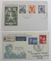 Jugoslawien 1922-1975, eine Steckkarte mit Probedrucken (ungebr.o.G.) ...