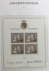 Liechtenstein 1934-1981, postfrische Ländersammlung, Vaduz-Block (2 ...