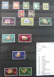 Motiv 'Mineralien', Sammlung mit Sätzen und Blocks aus Aller Welt, ...