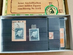 Östereich 1850-1940, Zigarrenkästchen mit Marken, Briefen und ...