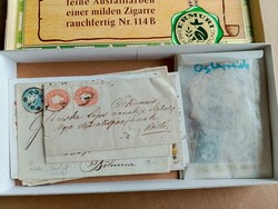 Östereich 1850-1940, Zigarrenkästchen mit Marken, Briefen und ...