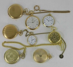 Taschenuhren-Konvolut, Kästchen mit 8 modernen Taschenuhren, ...