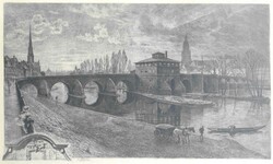 Thurn und Taxis / Frankfurt am Main, die Steinerne Brücke, grosse ...