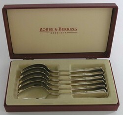 Robbe & Berking Sterling-Dessertlöffel, Set von sechs Dessert- oder ...