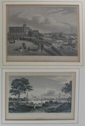 Hamburg, 2 Stahlstich-Ansichten, dabei eine schöne Ansicht vom ...